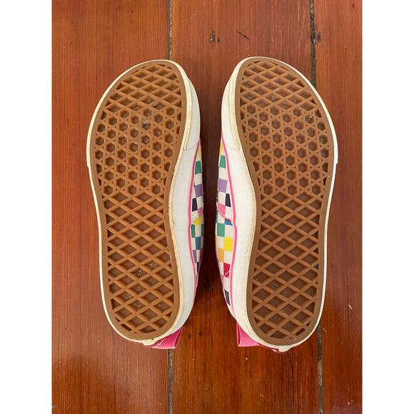 Vans Kids Authentic Low Top Multicolor Rainbow Checkerboard – Size 2.0 US Kids - Picture 5 of 6